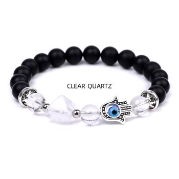 Handgemachtes Schutz- & Energiearmband mit Clear Quartz
